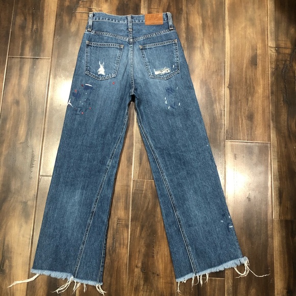 NWT Rivet & Thread Paint Splatter Wide Leg Jeans - Picture 6 of 12